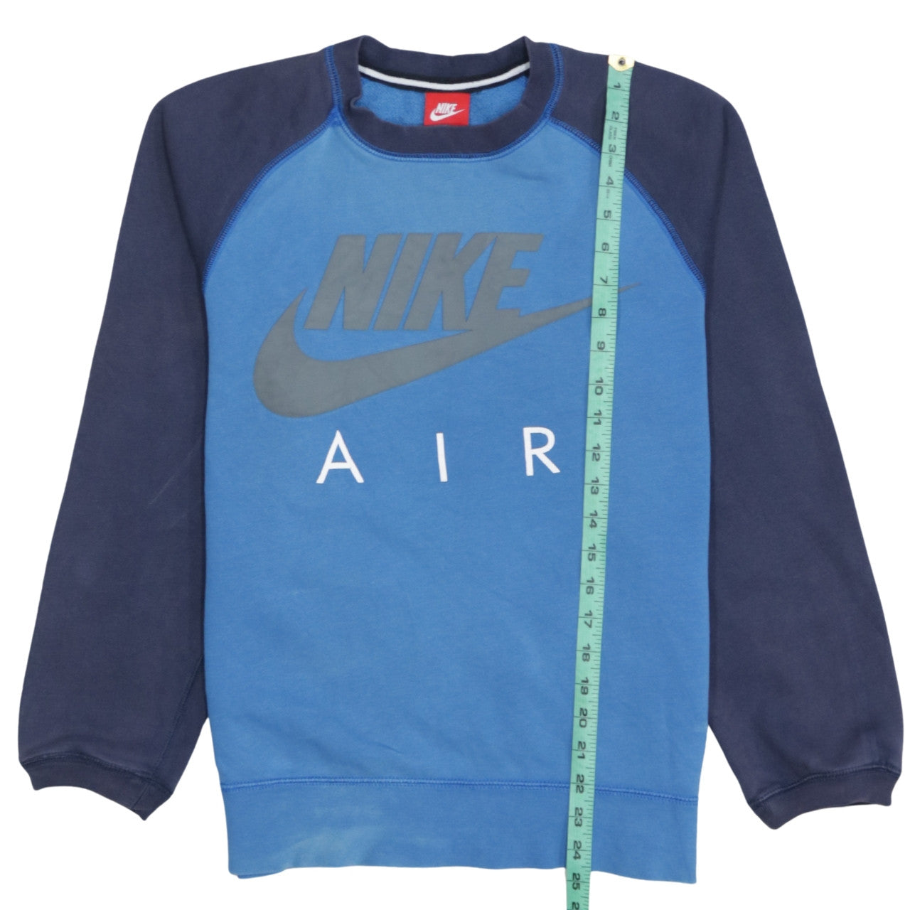 Nike Men's Blue Air Logo Crew Neck Pullover Sweatshirt Size S