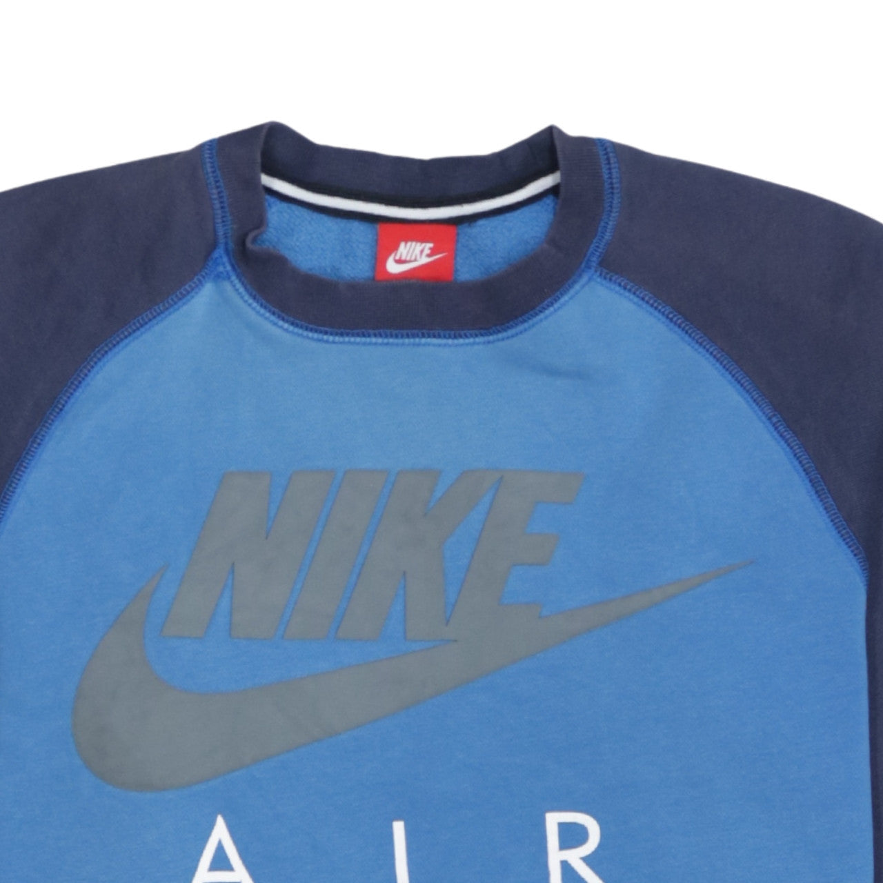 Nike Men's Blue Air Logo Crew Neck Pullover Sweatshirt Size S