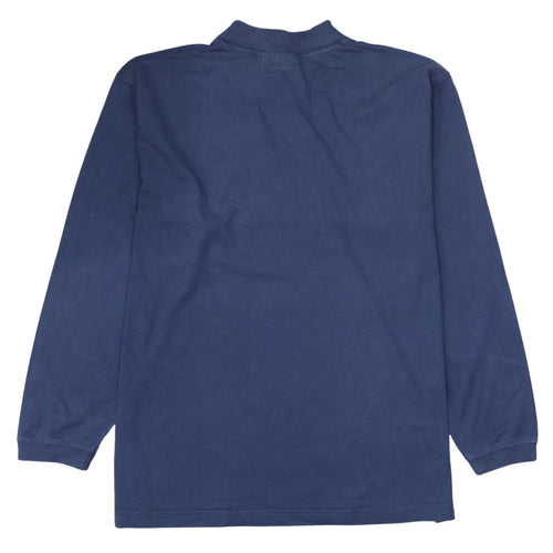 Quiksilver Mens Blue Long Sleeve Mock Neck Sweatshirt M