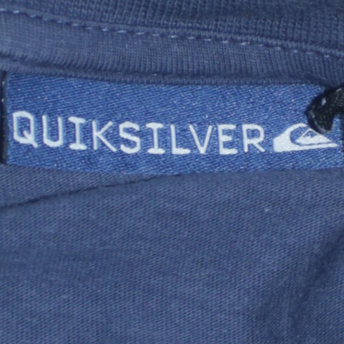 Quiksilver Mens Blue Long Sleeve Mock Neck Sweatshirt M