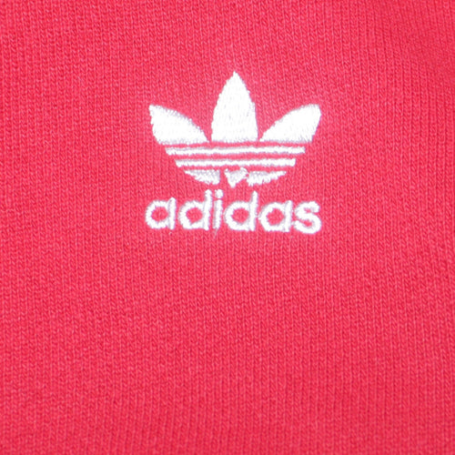 Adidas Women Red Hoodie UK 12 Pullover Drawstring Hooded Sweatshirt