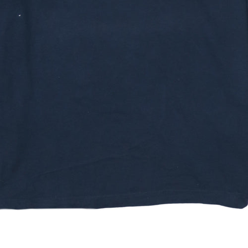 Champion Men's Navy Blue Long Sleeve Crew Neck T-Shirt Size L