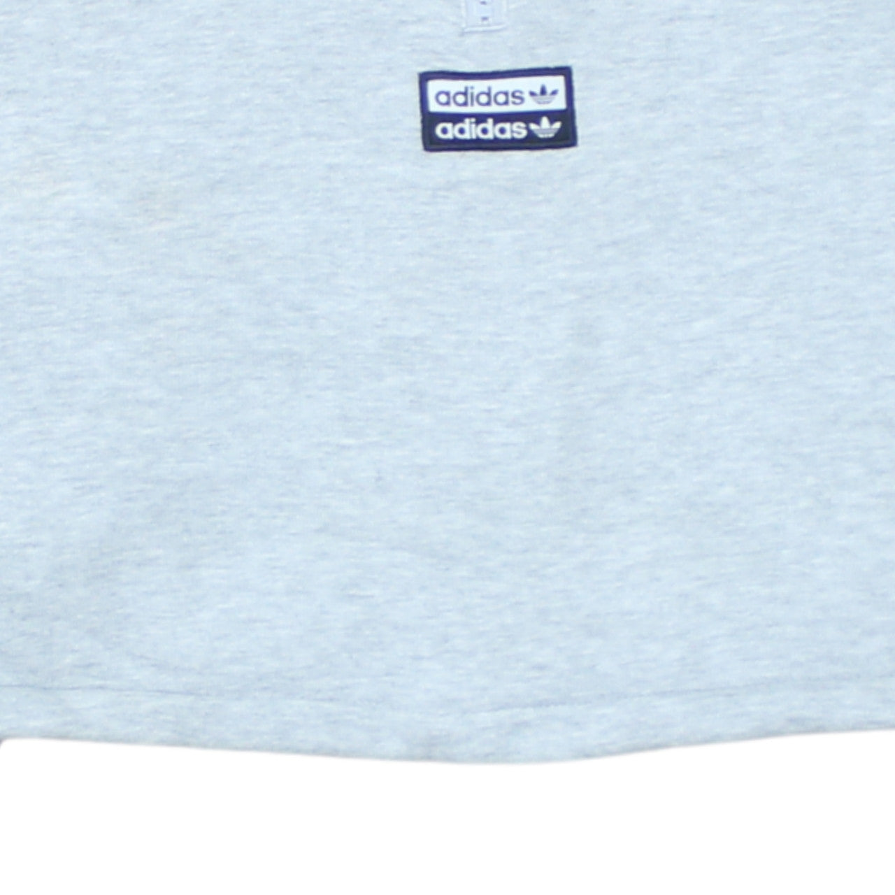 Adidas Women Grey 1/2 Zip Cropped Sweatshirt Size XS Logo Trim