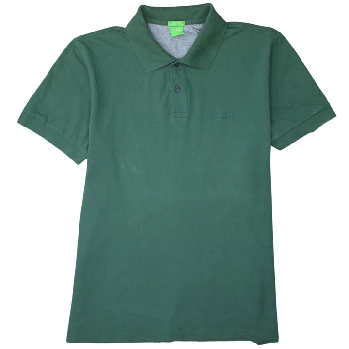 Hugo Boss Mens Green 2XL Cotton Modern Fit Polo Shirt