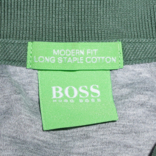 Hugo Boss Mens Green 2XL Cotton Modern Fit Polo Shirt