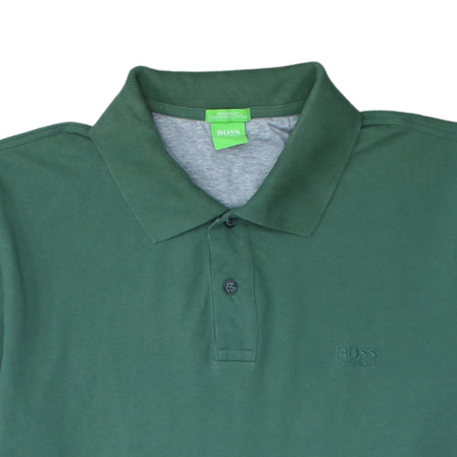Hugo Boss Mens Green 2XL Cotton Modern Fit Polo Shirt