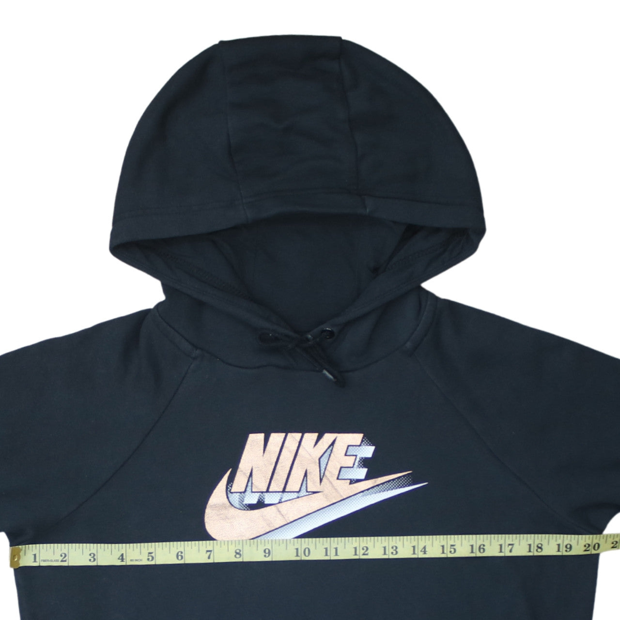 Nike Women’s Black Pullover Hoodie Size S Logo Print Cotton Blend