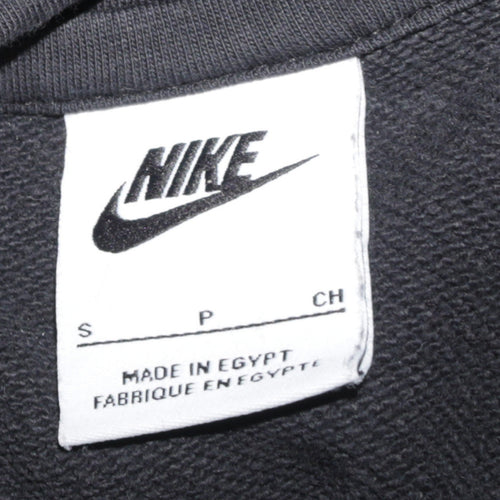 Nike Women’s Black Pullover Hoodie Size S Logo Print Cotton Blend