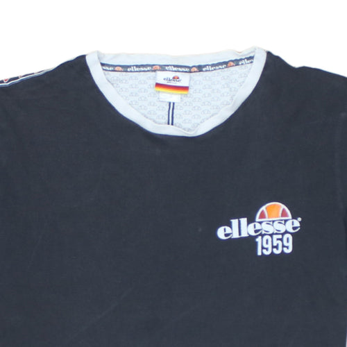 Ellesse Men’s Black 1959 Heritage T-Shirt M Retro Sports Style