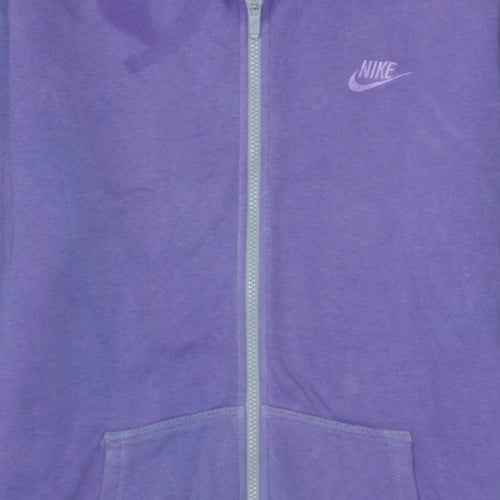 Nike Men's Purple Full Zip Hoodie L Fleece Casual Sweatshirt