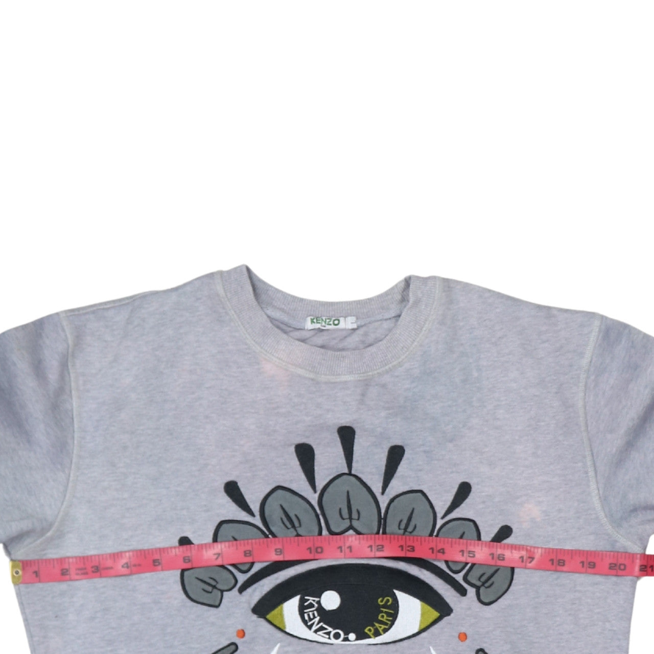 Kenzo Men Grey Eye Embroidered Graphic Sweatshirt Size L