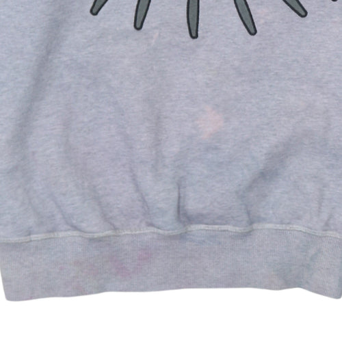Kenzo Men Grey Eye Embroidered Graphic Sweatshirt Size L