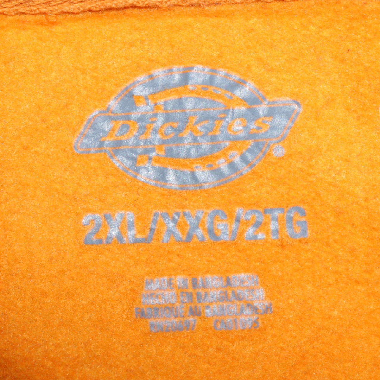Dickies Women's Orange 2XL Pullover Hoodie with Logo Print