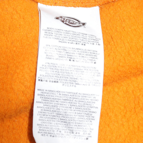 Dickies Women's Orange 2XL Pullover Hoodie with Logo Print