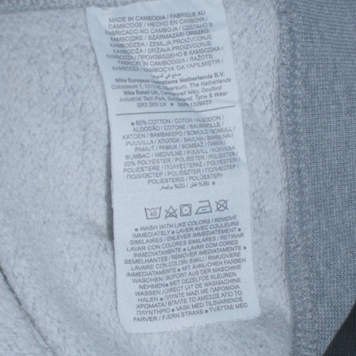 Nike Womens Grey Small Pullover Sweatshirt Classic Crew Neck