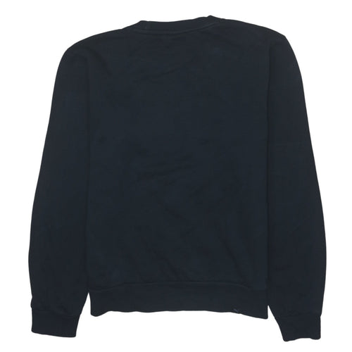 Puma Womens Black Crew Neck Logo Pullover Sweatshirt Size S