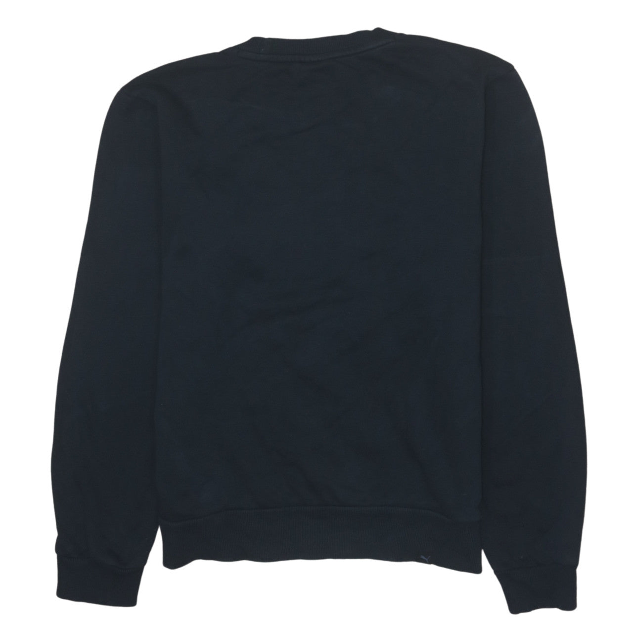 Puma Womens Black Crew Neck Logo Pullover Sweatshirt Size S