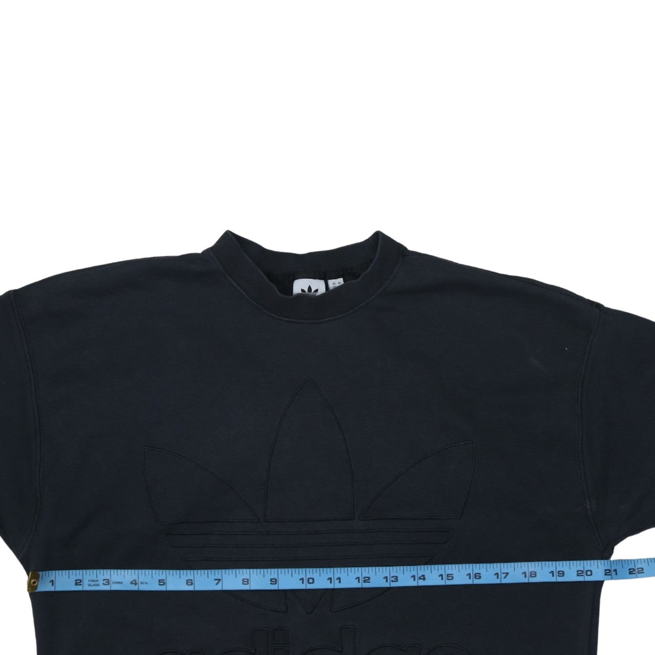 Adidas Women Black Crew Neck Pullover Sweatshirt Size 12 Logo Design