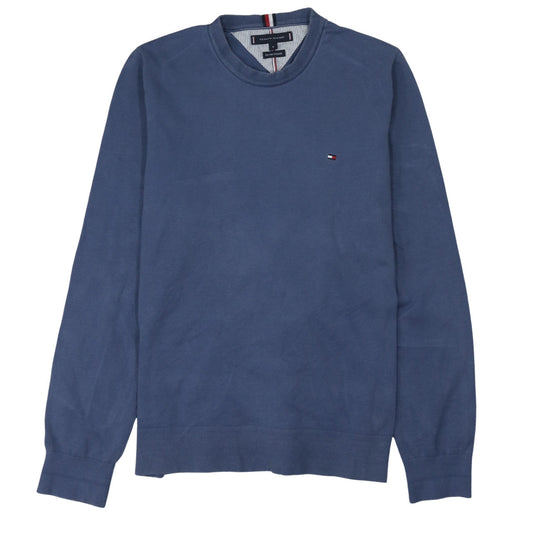 Tommy Hilfiger Men's Blue Crew Neck Pullover Jumper M Cotton Blend