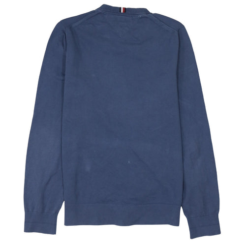 Tommy Hilfiger Men's Blue Crew Neck Pullover Jumper M Cotton Blend