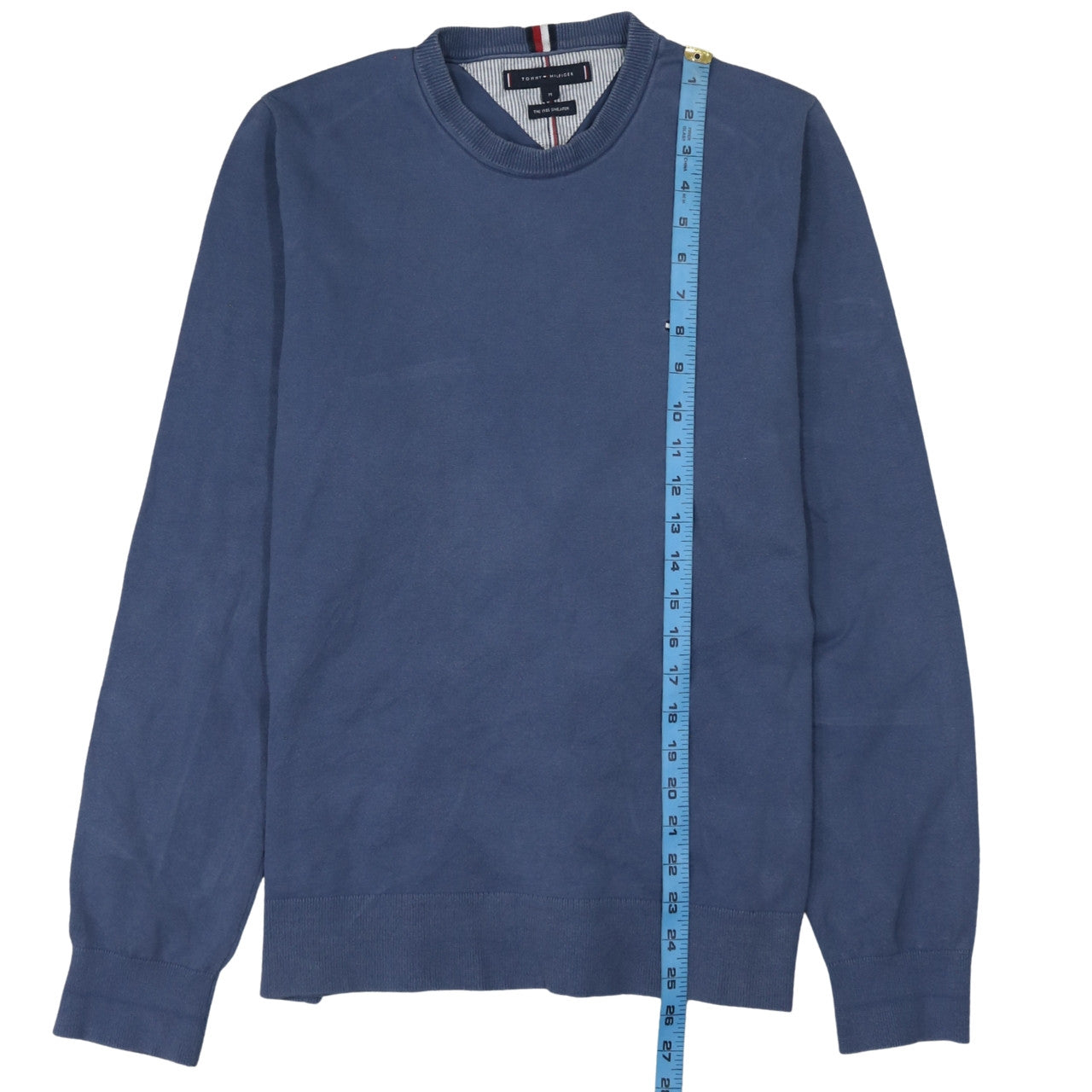 Tommy Hilfiger Men's Blue Crew Neck Pullover Jumper M Cotton Blend