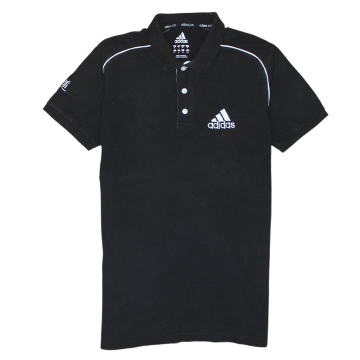 Adidas Men's Black XL Polo Shirt Judo Logo 3-Stripes Sports Top