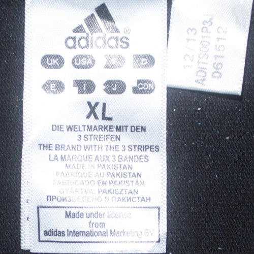 Adidas Men's Black XL Polo Shirt Judo Logo 3-Stripes Sports Top