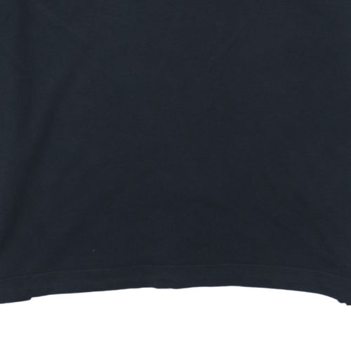 Nike Men's Black Small Sports Logo Cotton T-Shirt