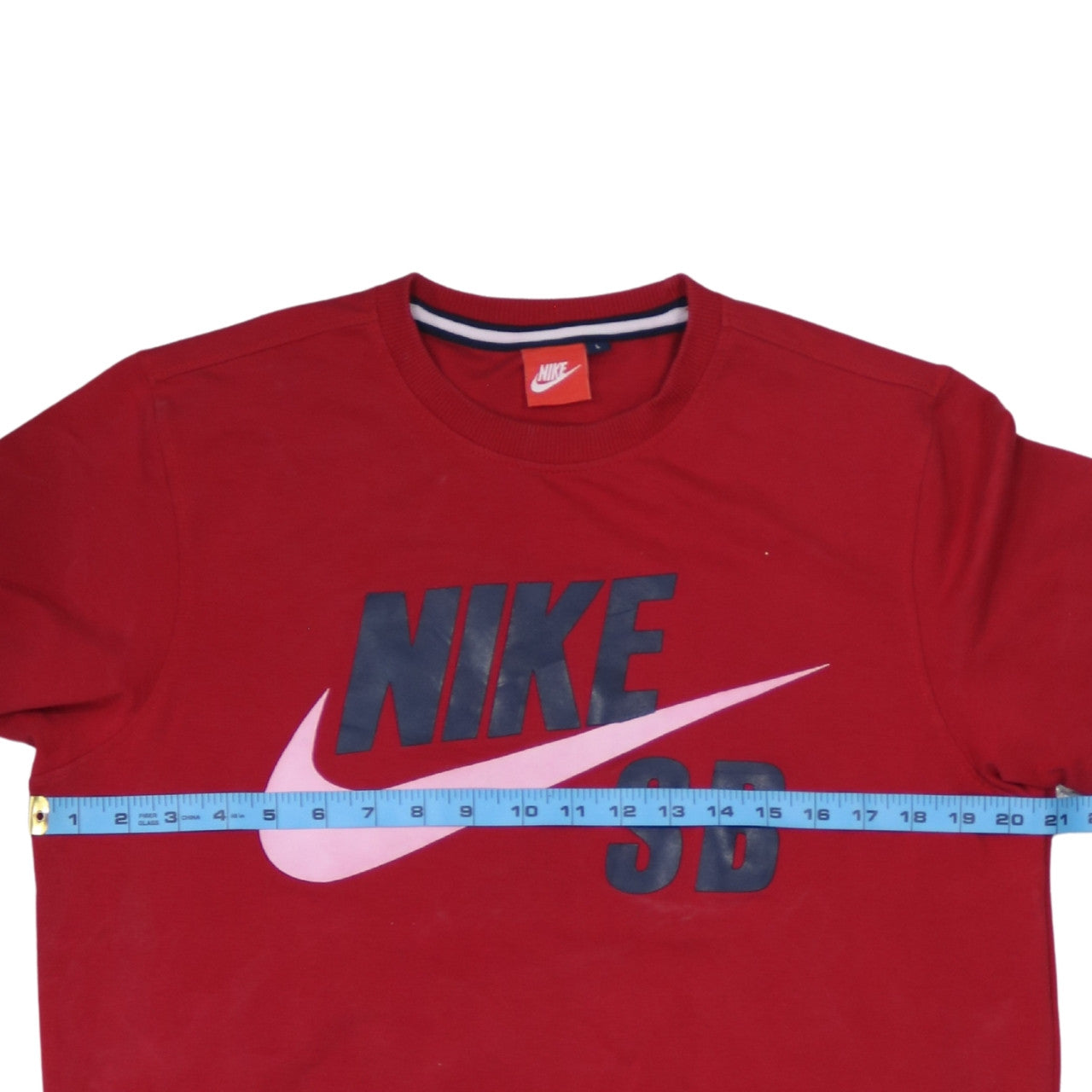 Nike SB Men's Red Logo Crew Neck Pullover Sweatshirt Size L