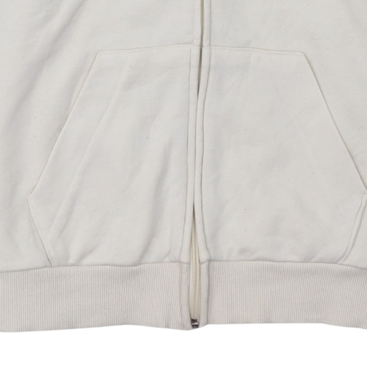 Adidas Womens Beige Full Zip Hoodie Size M Cotton Logo Sportswear