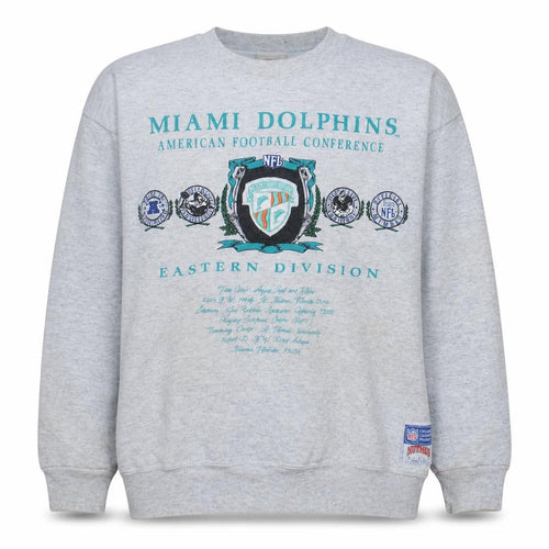 Nutmeg Boys Grey Miami Dolphins NFL Vintage Sweatshirt XL Crew Neck