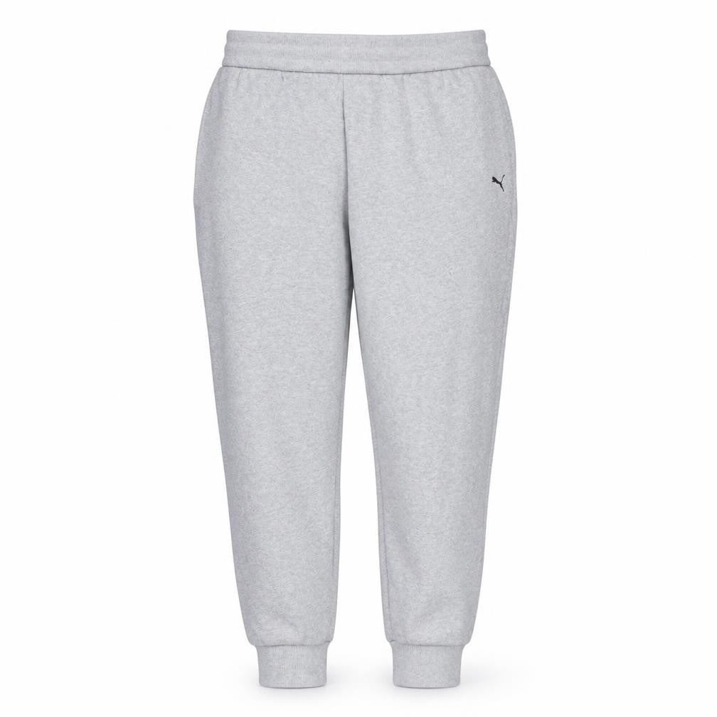 Front view of Puma Men's Grey Jogger Sweatpants M Regular Fit Activewear