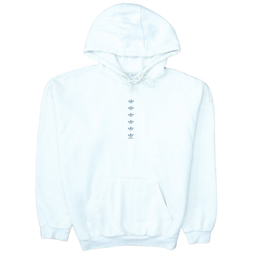 Adidas Women White Hoodie Size 10 Pullover Hooded Sweatshirt