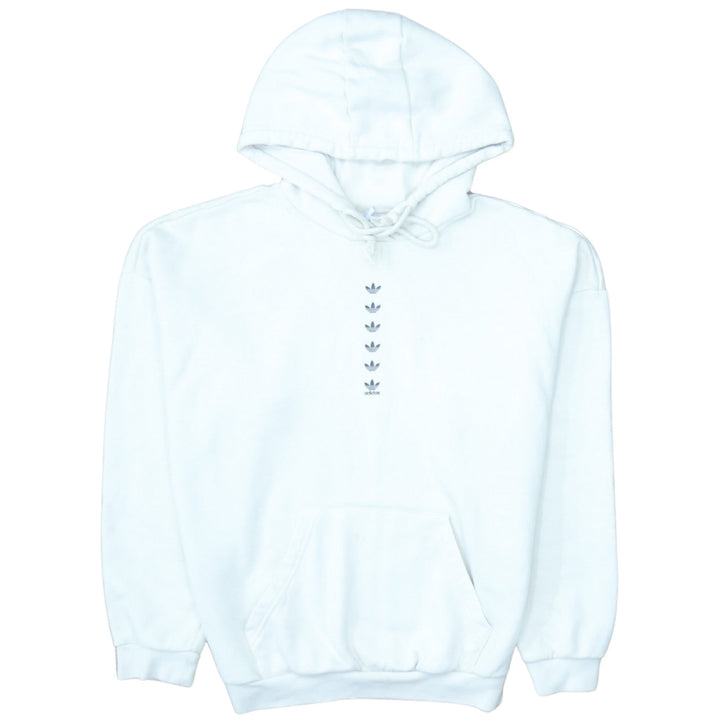 Adidas Women White Hoodie Size 10 Pullover Hooded Sweatshirt