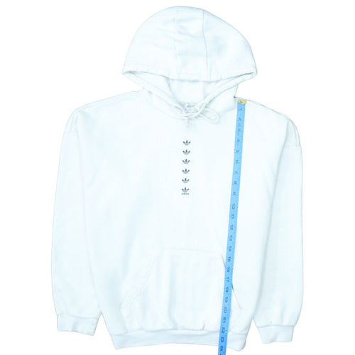 Adidas Women White Hoodie Size 10 Pullover Hooded Sweatshirt