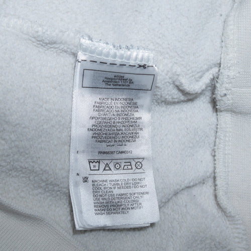 Adidas Women White Hoodie Size 10 Pullover Hooded Sweatshirt