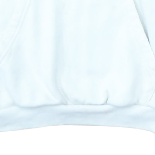 Adidas Women White Hoodie Size 10 Pullover Hooded Sweatshirt