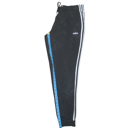adidas Womens Black L Track Pants Elastic Waist Side Stripe Joggers