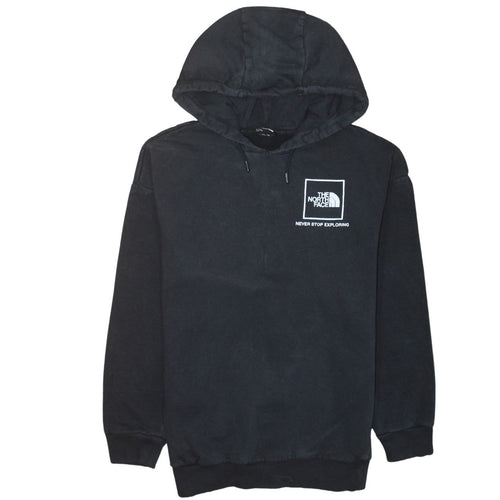 The North Face Womens Black Pullover Hoodie Size L Cotton Blend