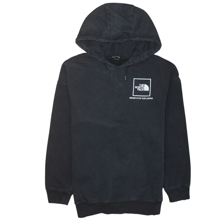 The North Face Womens Black Pullover Hoodie Size L Cotton Blend