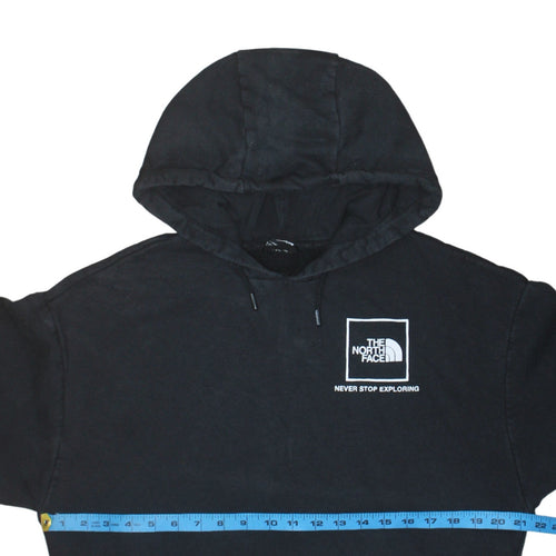 The North Face Womens Black Pullover Hoodie Size L Cotton Blend