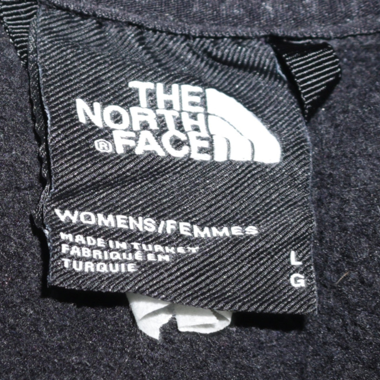The North Face Womens Black Pullover Hoodie Size L Cotton Blend