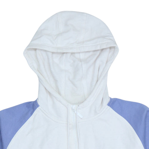 Adidas Women White & Blue Full Zip Hoodie Size 14