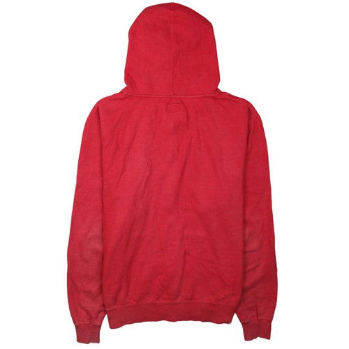 DC Boys Red Full Zip Hoodie Size L Cotton Blend Casual Sweatshirt