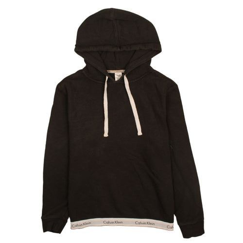 Calvin Klein Womens Black Hoodie Medium Pullover Cotton Blend