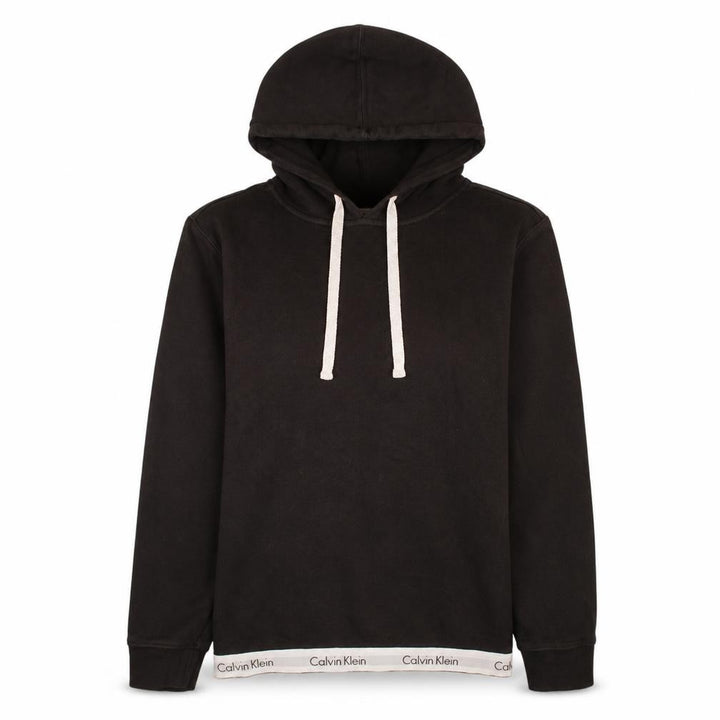 Calvin Klein Womens Black Hoodie Medium Pullover Cotton Blend