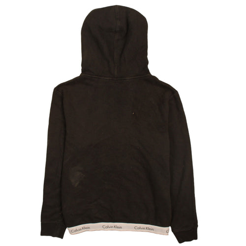 Calvin Klein Womens Black Hoodie Medium Pullover Cotton Blend