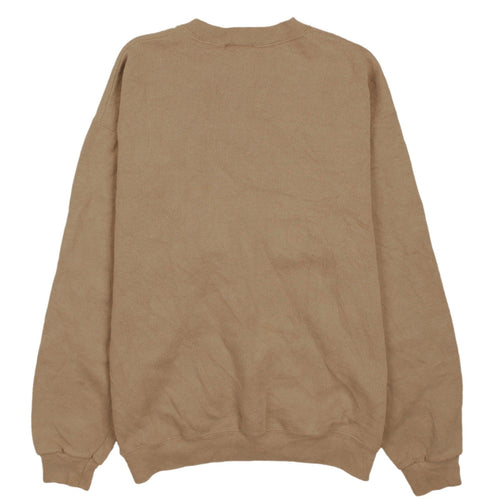 Lee Men's Beige Heavyweight Crew Neck Pullover Sweatshirt M