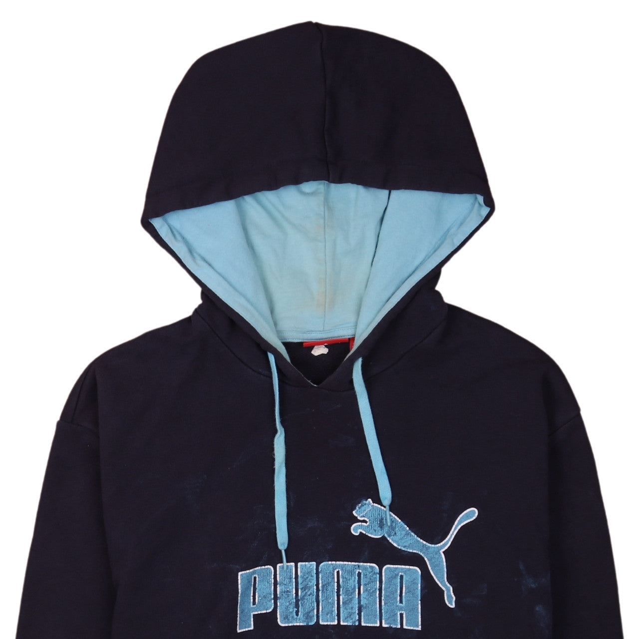 Puma Men's Black Pullover Hoodie L Logo Embroidered Sportswear