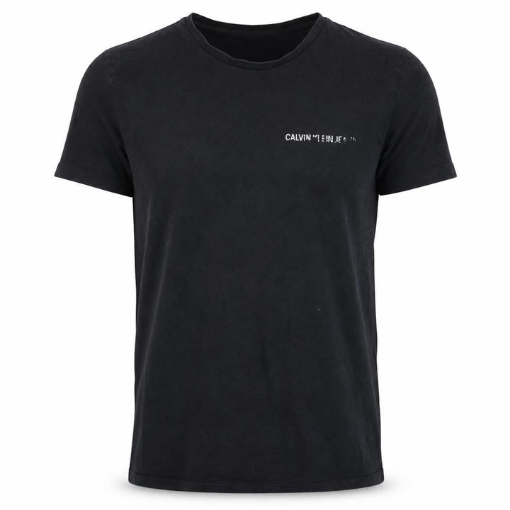 Calvin Klein Jeans Men's Black Logo Cotton T-Shirt Size L